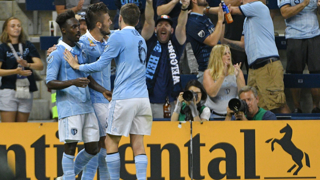 Rubio scores twice as Sporting KC defeats Revolution 3-1