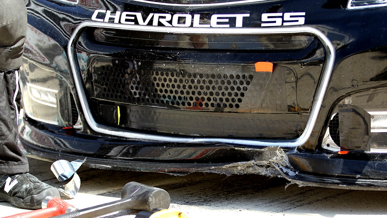 Concrete barrier: Broken chunk of track halts race at Dover