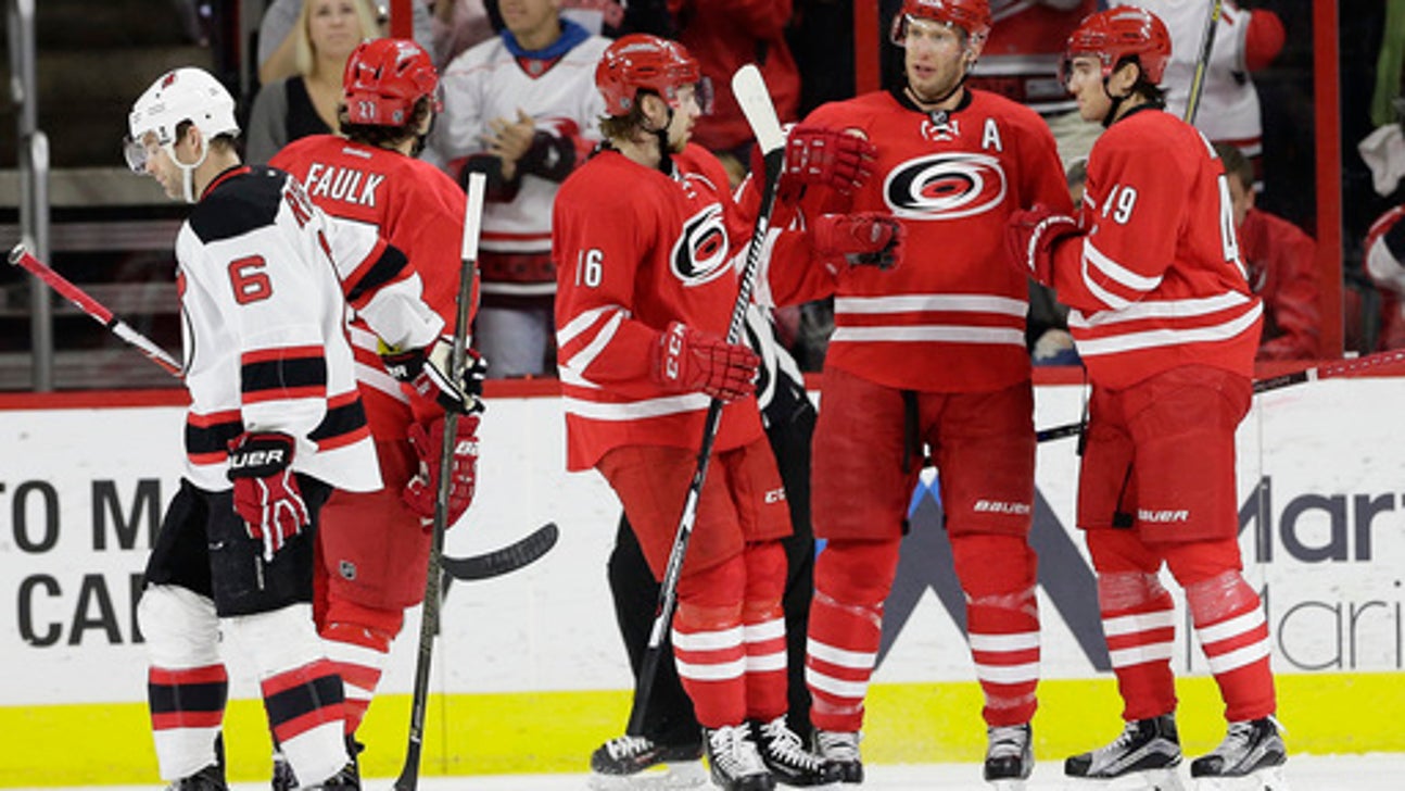 Rask nets 1st multigoal game, Hurricanes beat Devils 3-2