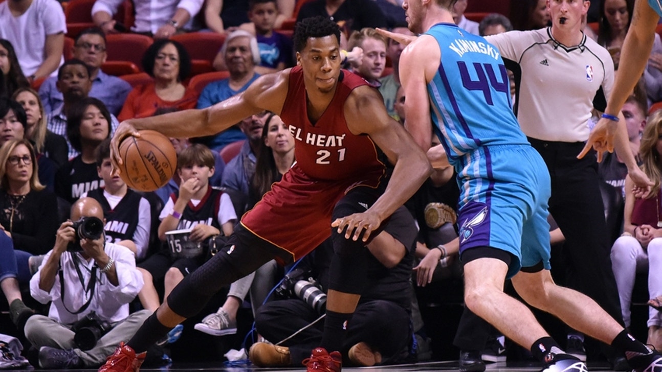 Hassan Whiteside making strides as a passer at training camp