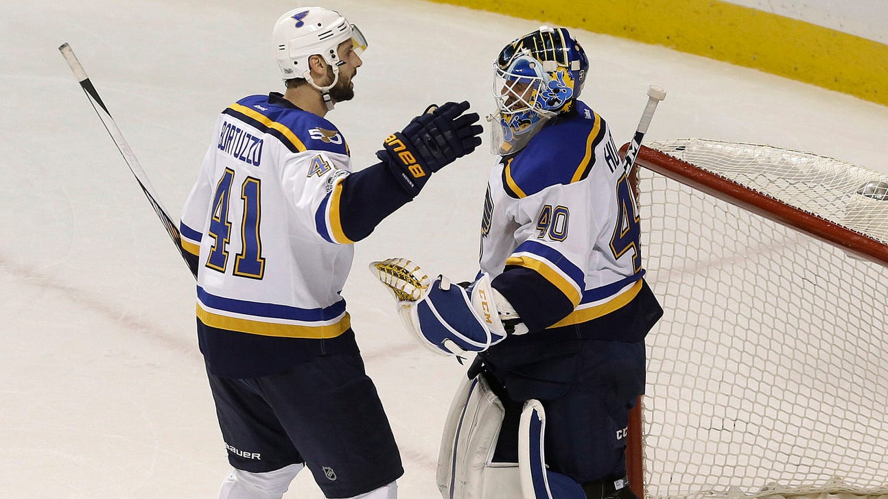 Blues snap losing streak with 4-0 shutout of Sharks