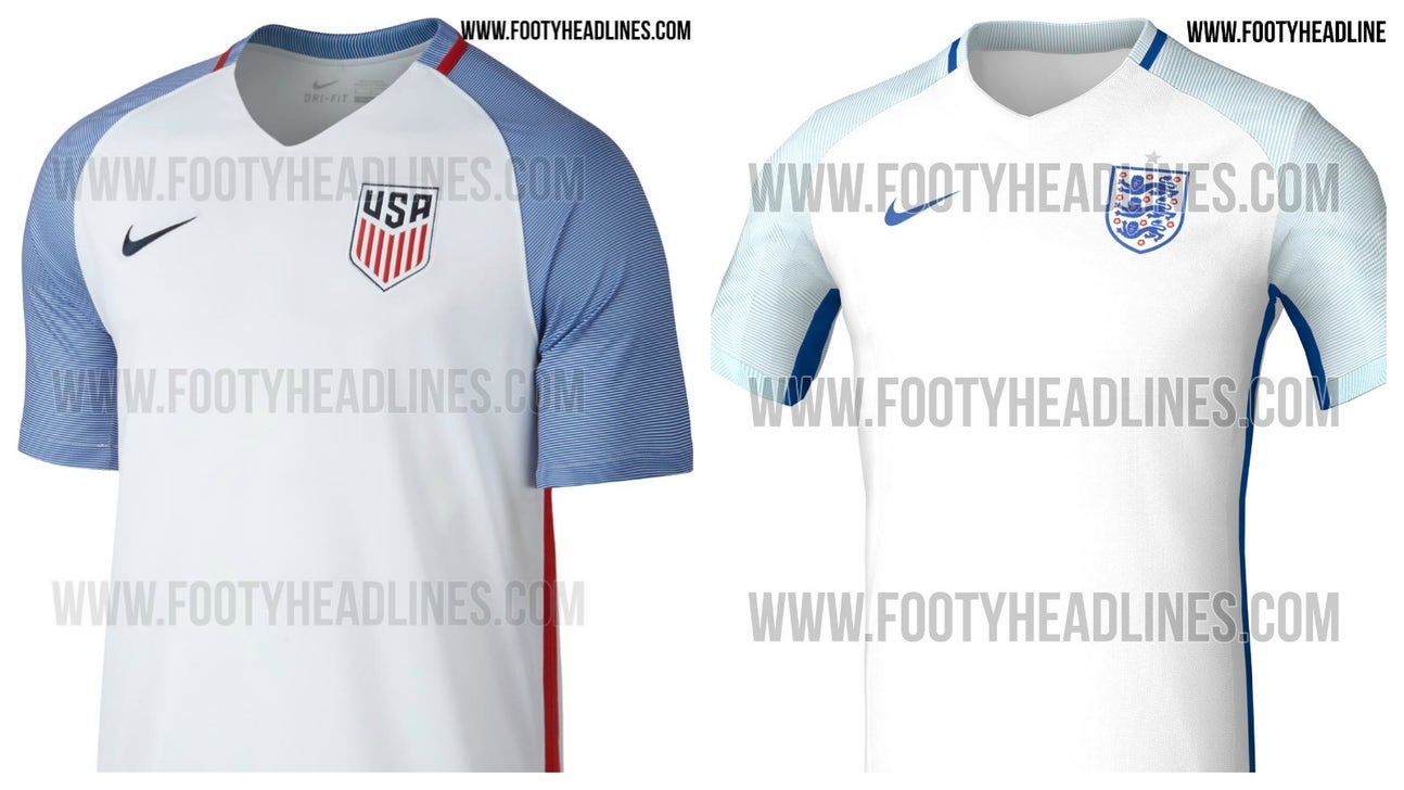 Leaks show Nike's new USA, England kits are way too similar