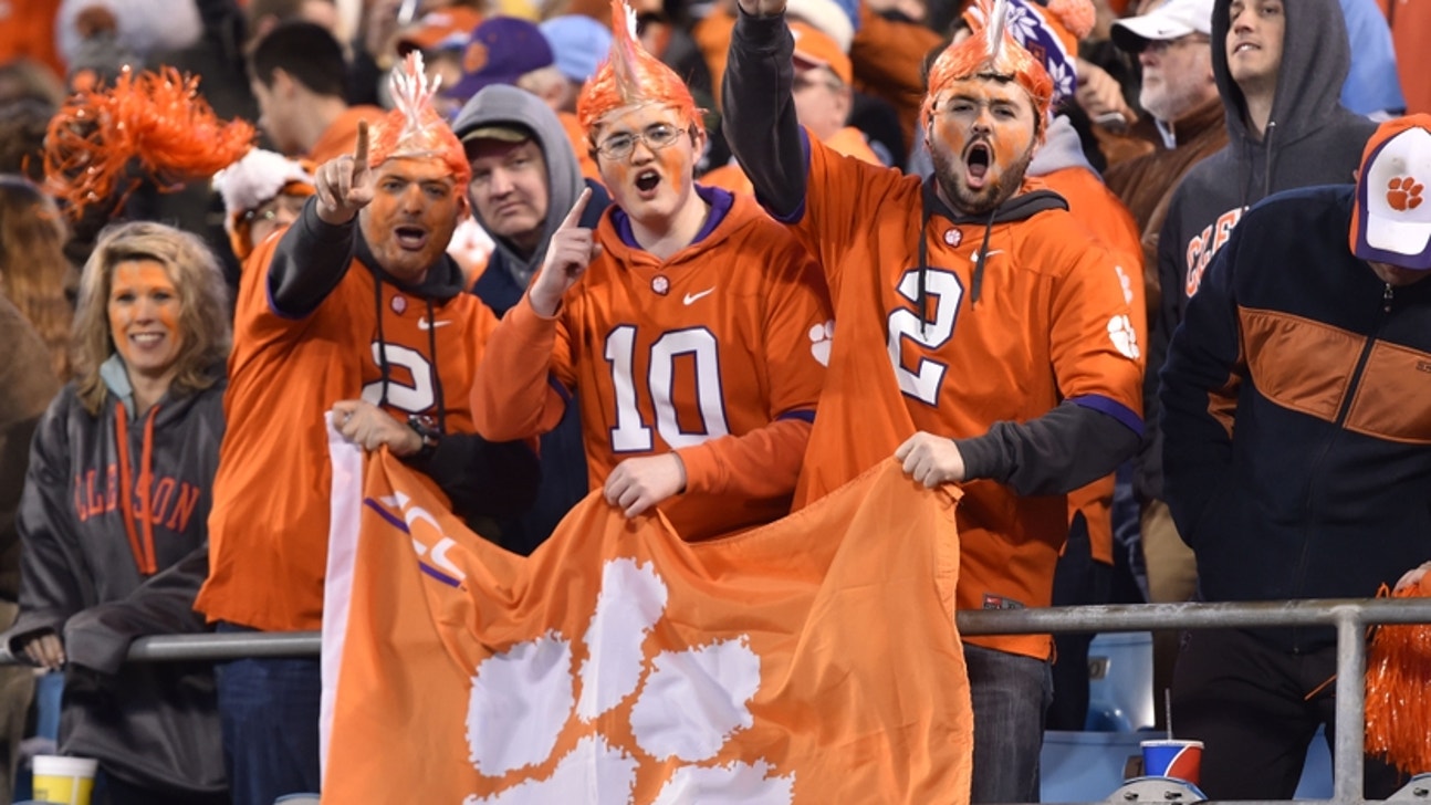 ESPN's Jason Fitz talks to Clemson fans.