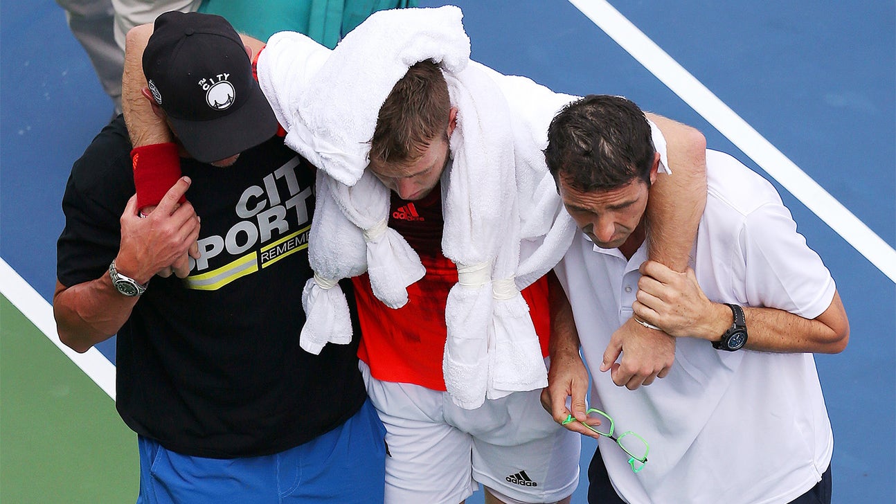 U.S. Open: American Jack Sock overcome by heat, forced to retire match