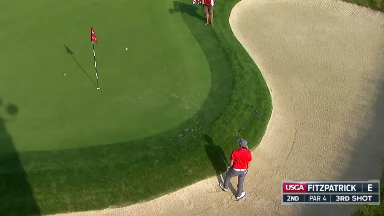 Matthew Fitzpatrick dunks amazing pitch out of a bunker at the U.S. Open