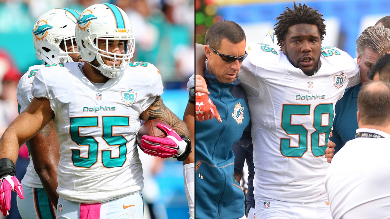 Dolphins linebackers Koa Misi, Chris McCain done for season
