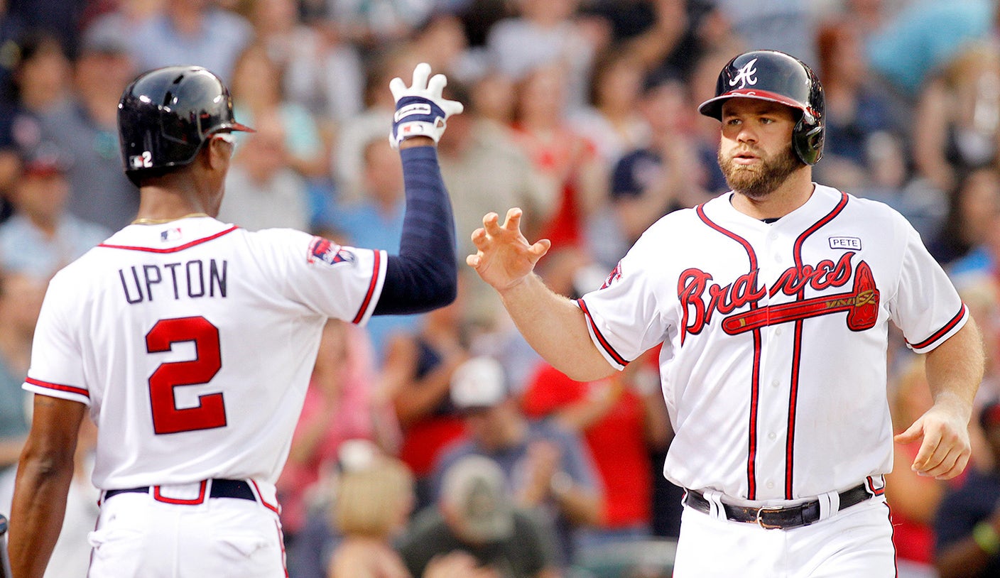 For now, Braves would start Evan Gattis at catcher, B.J. Upton in center 