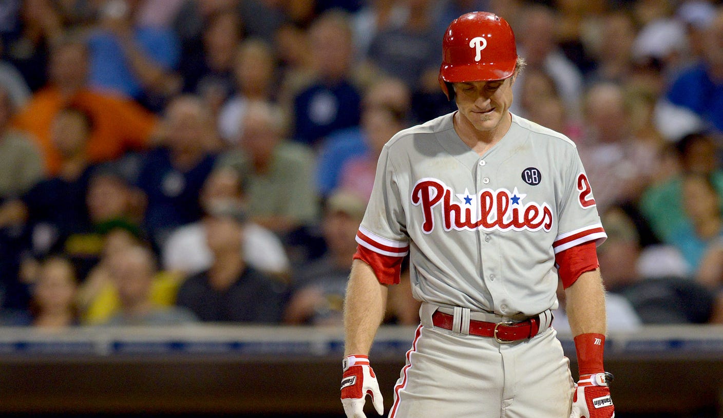 Phillies second baseman Chase Utley (26) at Minute Maid Park in