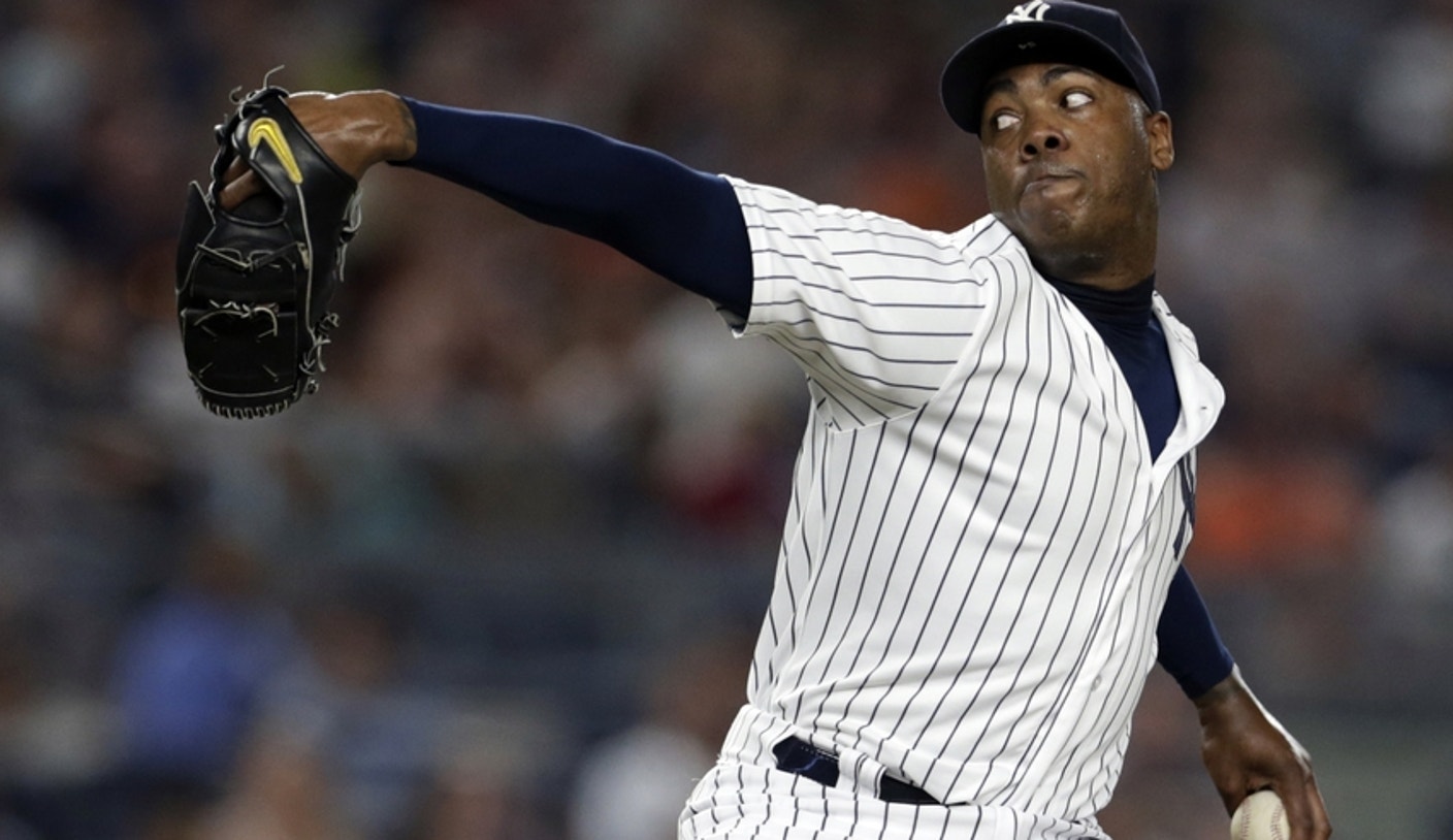 Yankees Reliever Aroldis Chapman Pitched for Patriots Out of Uniform