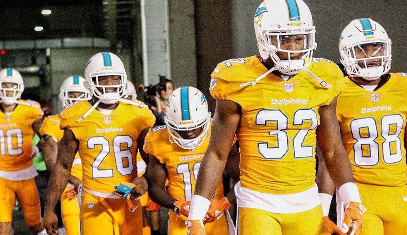 Twitter Tore Apart The Dolphins' Hideous All-Orange Color Rush Unis