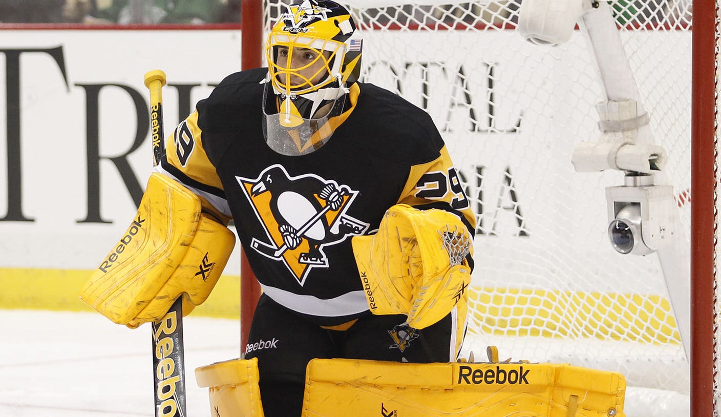 Reebok Marc-Andre Fleury Pittsburgh Penguins Premier Jersey - Third - Mens