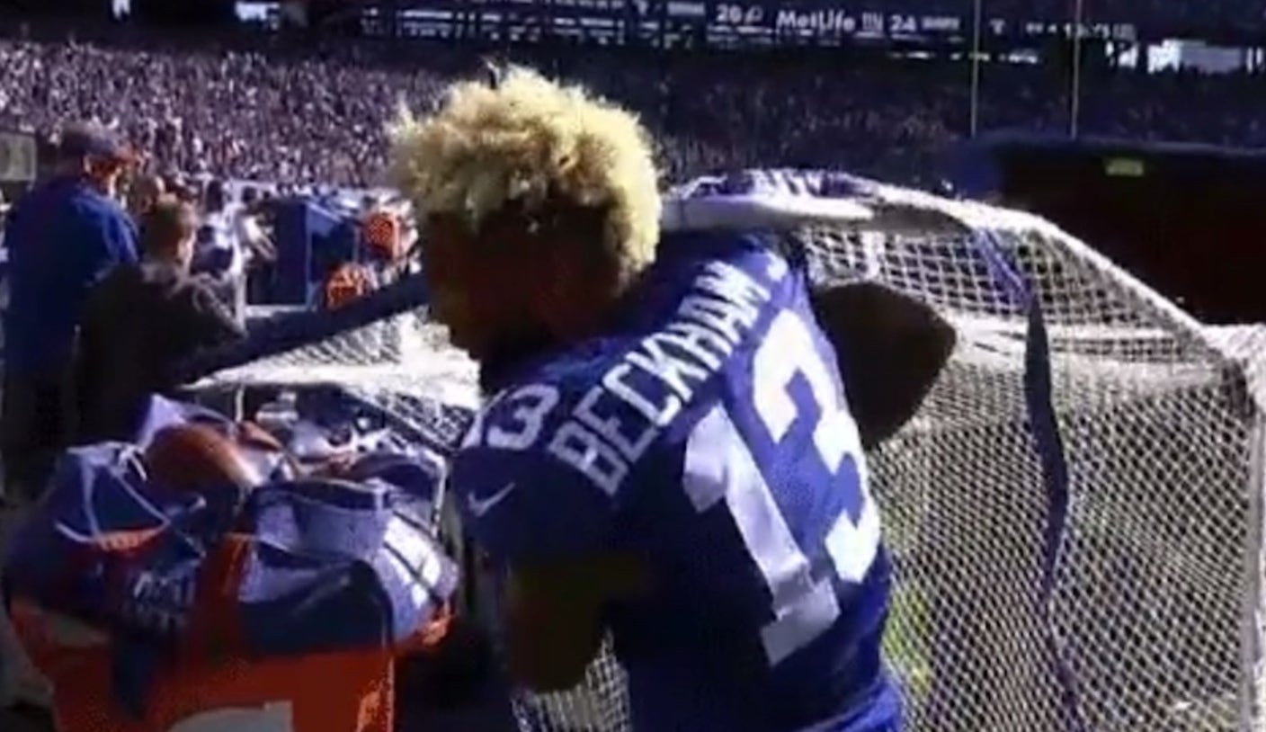 See it: New York Giants fans burn Odell Beckham Jr. jersey