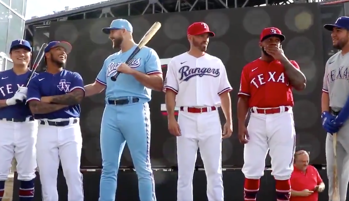 rangers baseball uniforms