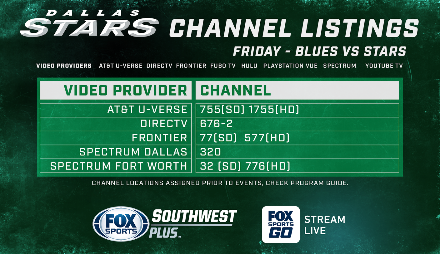 Dallas Stars vs St Louis Blues - Channel Listings For FOX Sports