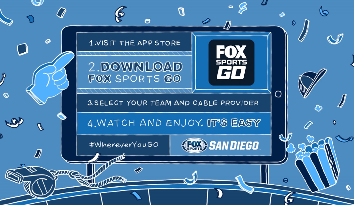 Watch LIVE Padres games at home or on the go with FOX Sports GO