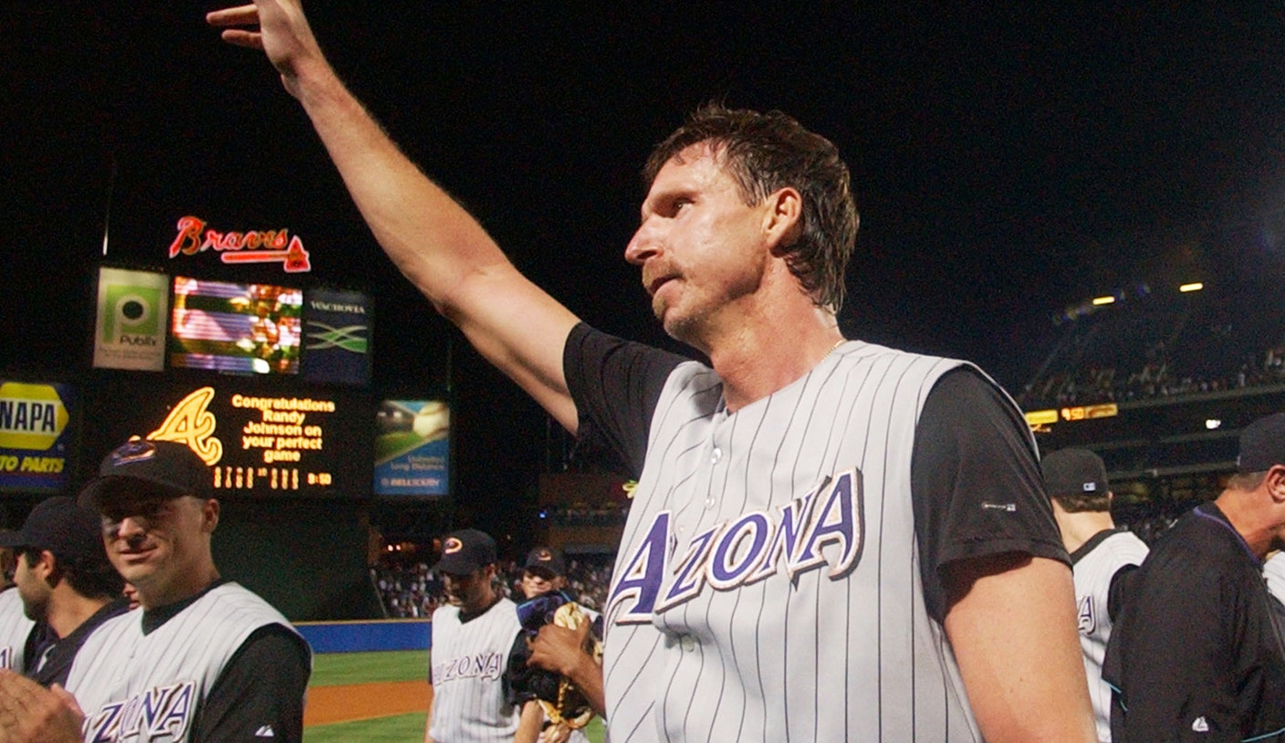 Randy Johnson and Robby Hammock reunited when the D-Backs honored