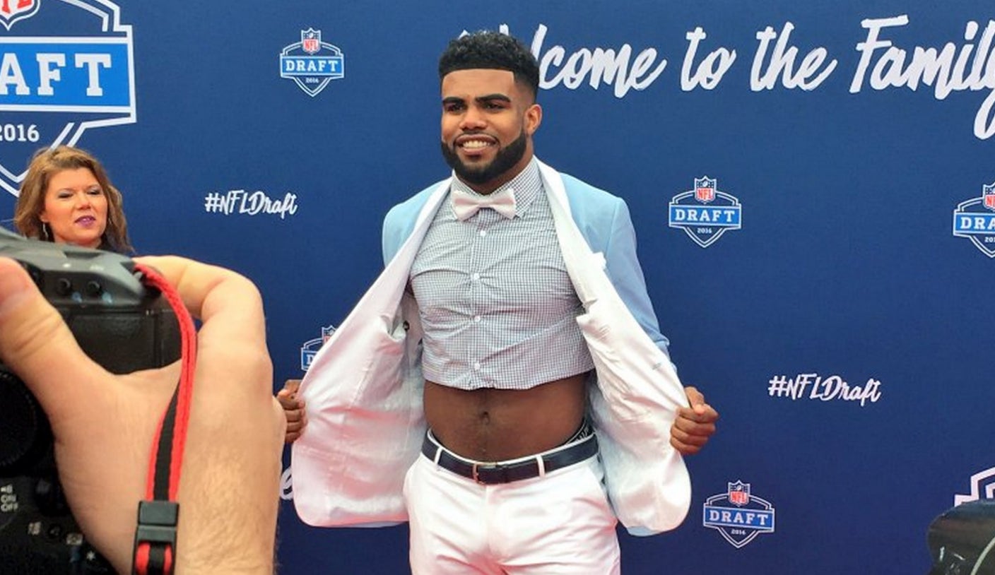 Ezekiel Elliott Wears Crop Top to NFL Draft, Bares His Abs: Photo 3642825, Ezekiel  Elliott, Sports Photos