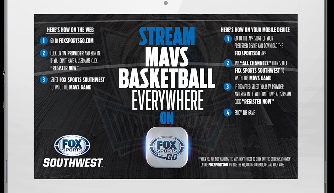 Live stream Mavericks games with FOX Sports GO FOX Sports