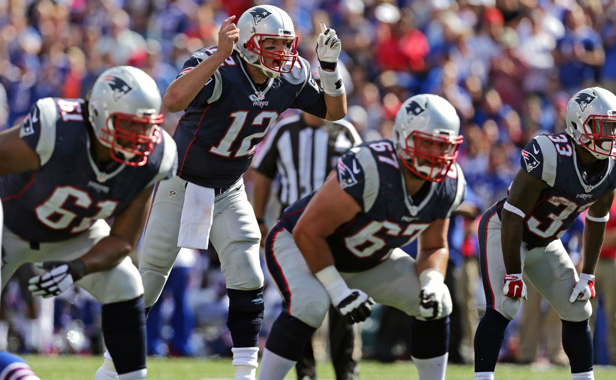 Tom Brady Patriots Offensive Line Doing A Great Job Fox Sports