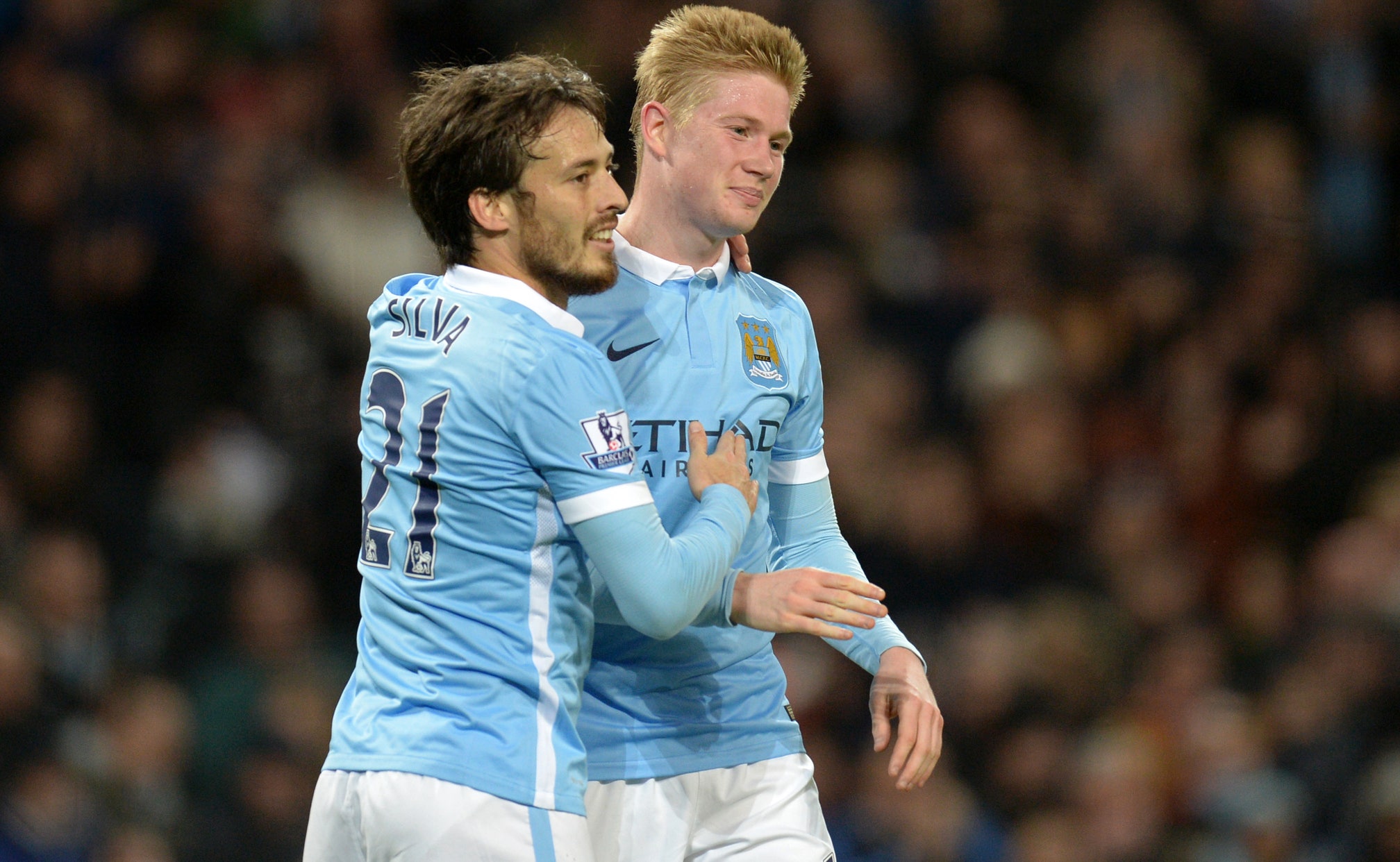 Manchester City Kevin De Bruyne Void Falls On David Silva Fox Sports