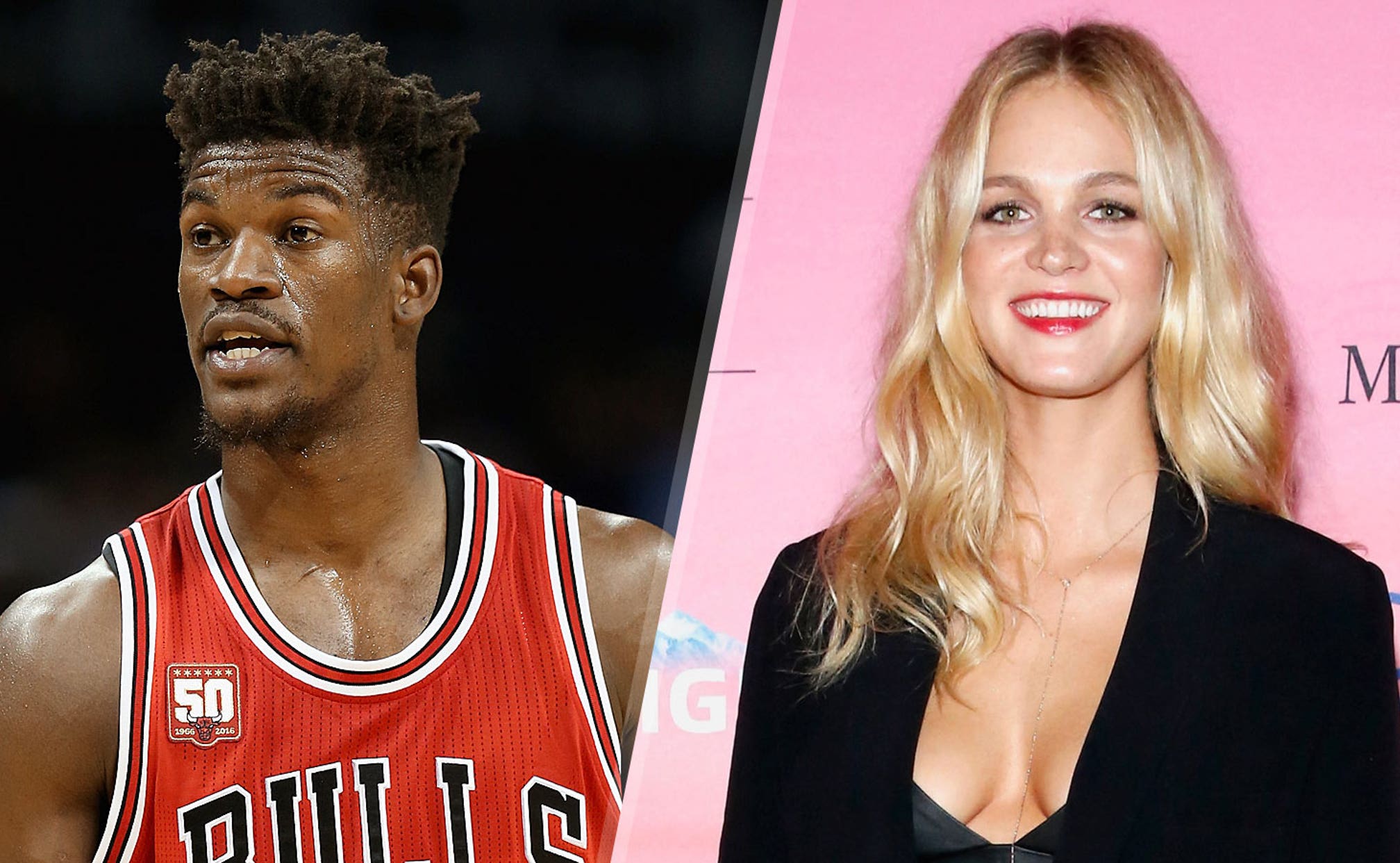 Watch Bulls Jimmy Butler Plays H O R S E With Model Erin Heatherton Fox Sports
