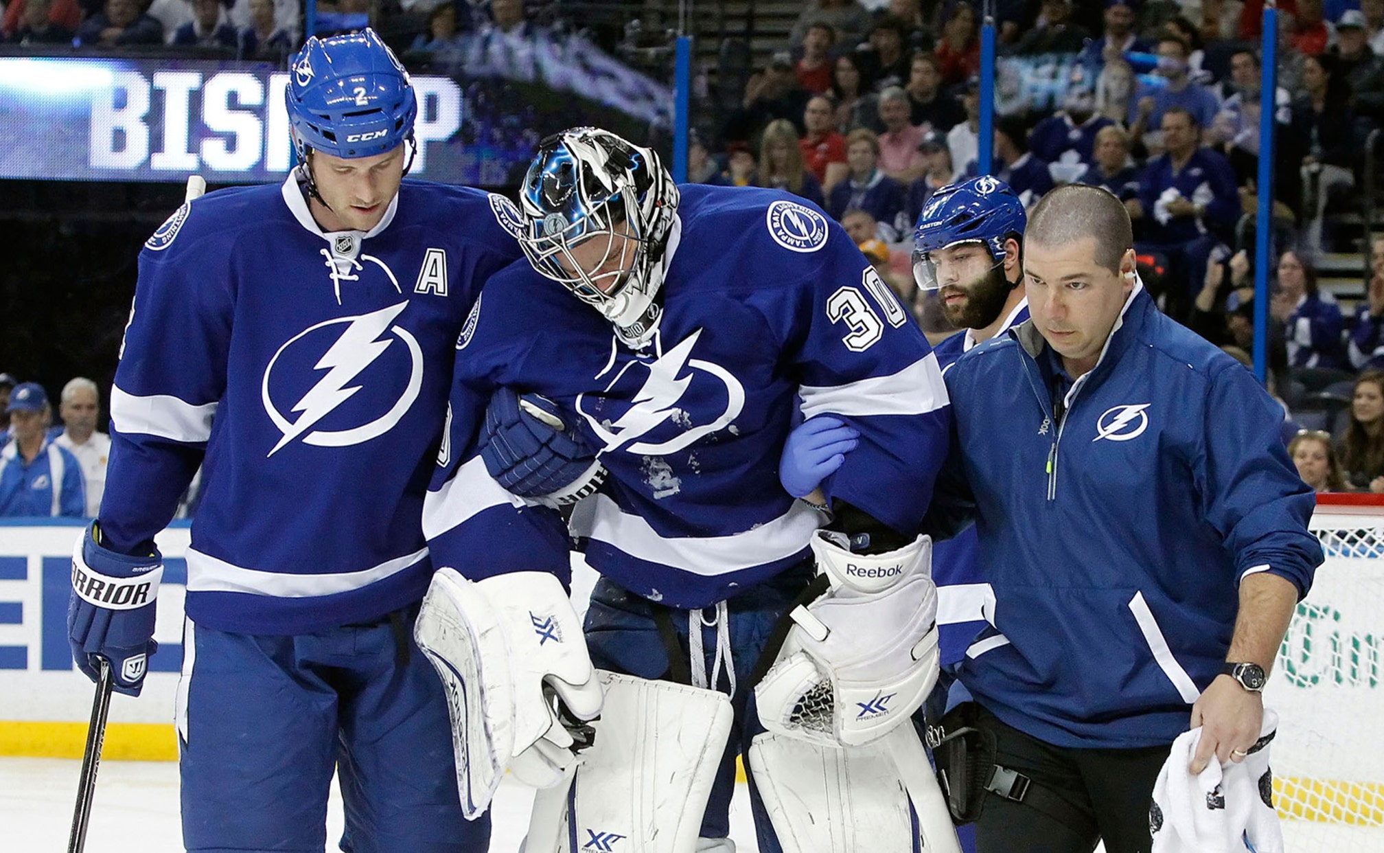 Lightning goalie Ben leaves game with upperbody injury FOX Sports