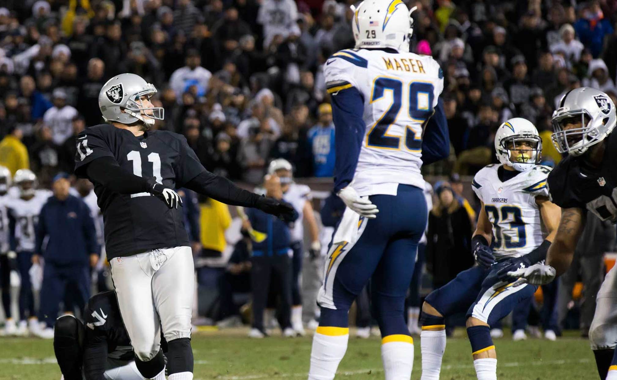 Raiders Beat Chargers 23 20 In Ot In Possible Oakland Finale Fox Sports » the raiders' passing game completely was inept.