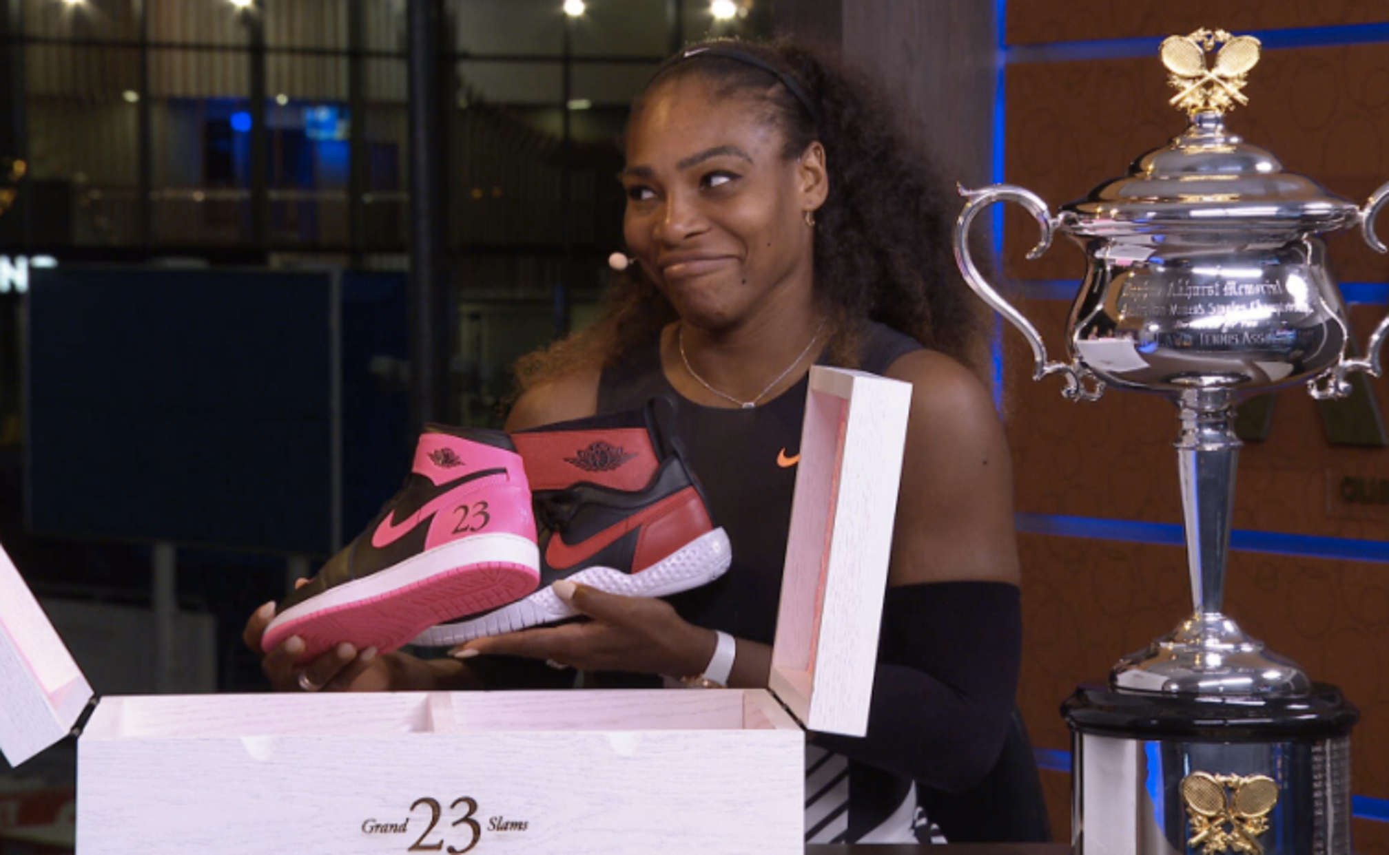 Nike Gave Serena Williams A Customized Pair Of Jordans To Celebrate Her 23rd Grand Slam Fox Sports
