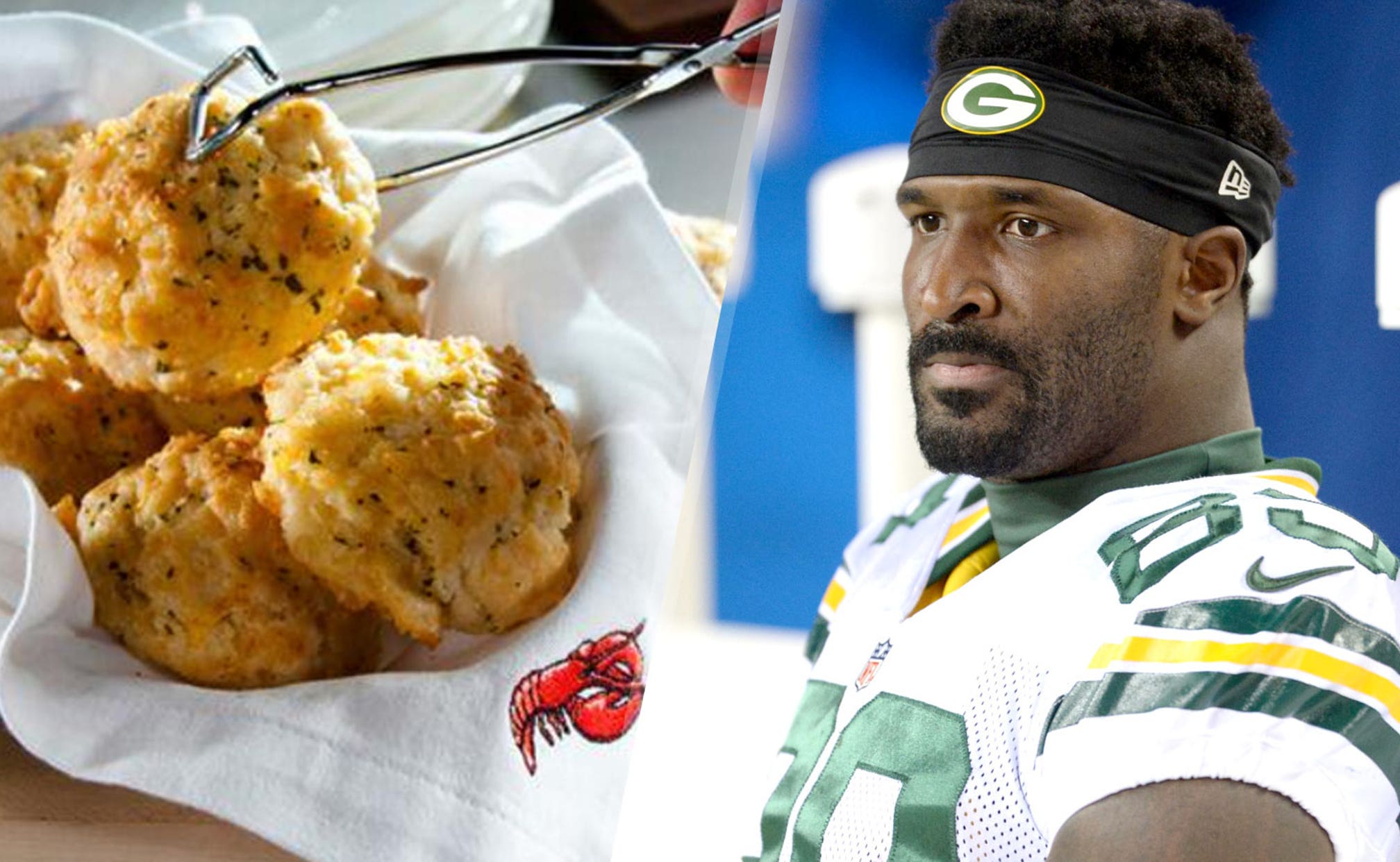 Packers James Jones Proposed To His Wife Using A Red Lobster Biscuit Basket Fox Sports