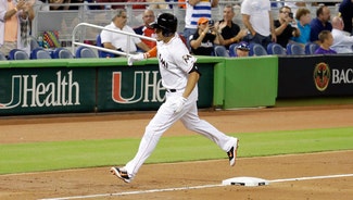 Next Story Image: Fans get chance to cool off Marlins' Giancarlo Stanton in ALS challenge