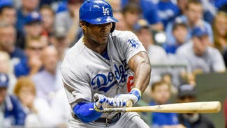 Next Story Image: Watch Dodgers' super strong Puig snap bat ... on check swing