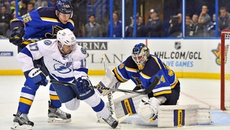 Next Story Image: Allen picks up sixth career shutout as Blues blank Lightning 2-0
