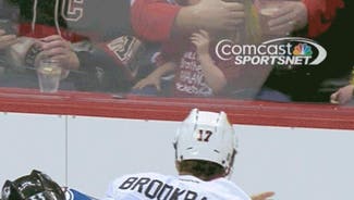 Next Story Image: Dad won't let daughter watch Avalanche-Blackhawks fight