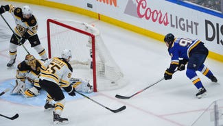 Next Story Image: Blues, Bruins both take advantage by pouncing on rebounds