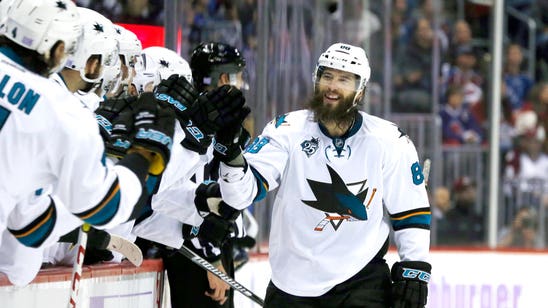 Burns scores twice to power Sharks past Avalanche