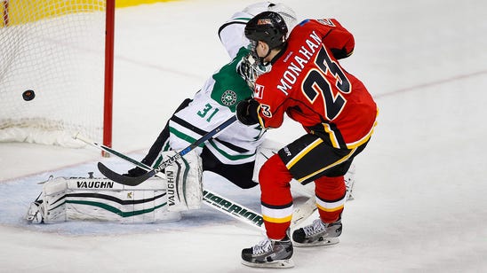 Monahan rallies Flames from 3-0 hole, beats Stars with shootout winner