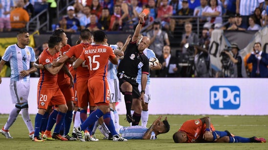 Watch the red cards that made the Copa America Centenario final 10v10
