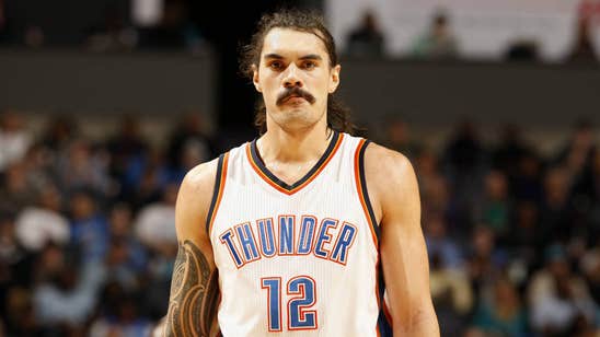 Steven Adams has funny reaction to being held by Spurs fan at end of Game 2