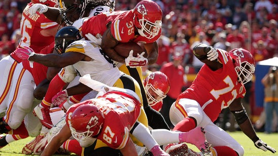 Chiefs' reshuffled offensive line finally looks to be in sync