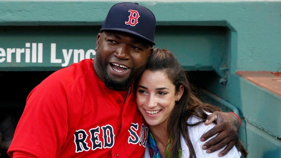 Aly Raisman makes David Ortiz wear her medals before throwing first pitch