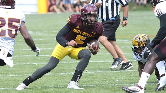 Manny Wilkins works as ASU's second-team quarterback