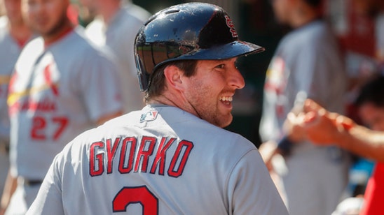 Gyorko scratched from Cardinals' lineup with sore hand