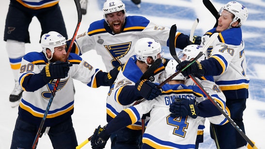 Gunnarsson lifts Blues to 3-2 overtime victory, their first-ever win in a Stanley Cup Final