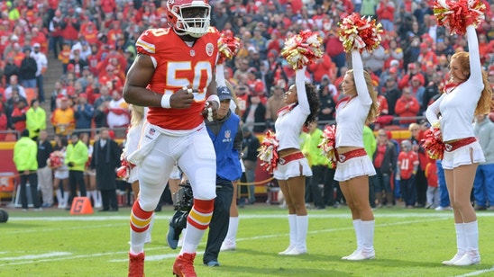 Justin Houston's Third Sack Results in Safety, First Points of Game (Video)