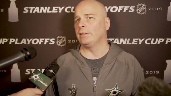 Jim Montgomery wants Stars to play a more desperate game than the Blues in Game 4