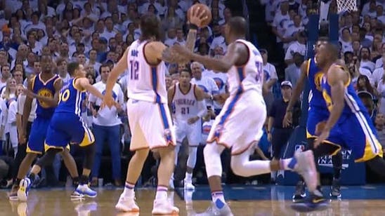 Thunder center Steven Adams showed Russell Westbrook the fastest way to get an assist