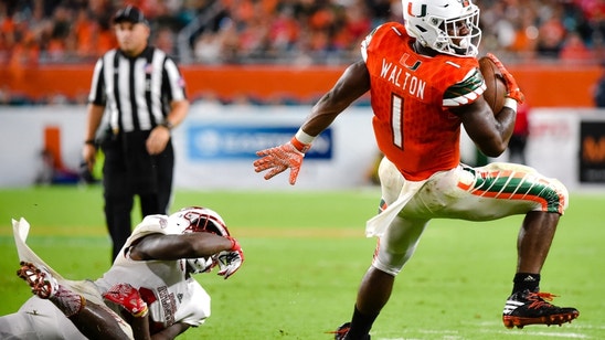 Miami's Mark Walton Breaks Away for 80-Yard TD vs. Appalachian State