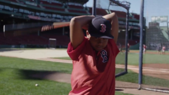 David Ortiz's son and Red Sox teammates perfectly imitate Big Papi's batting routine