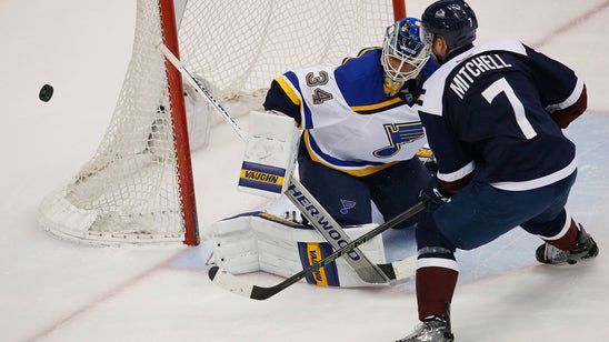 Allen makes early exit in Blues' 5-1 rout of Avalanche