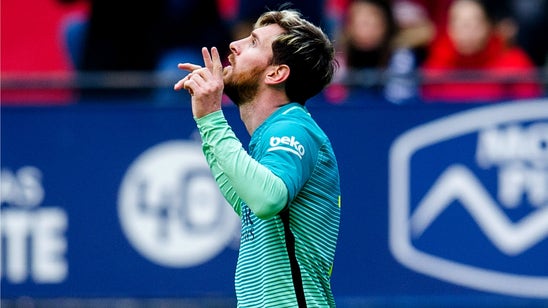 Watch Lionel Messi beat four Osasuna players to score a delightful goal